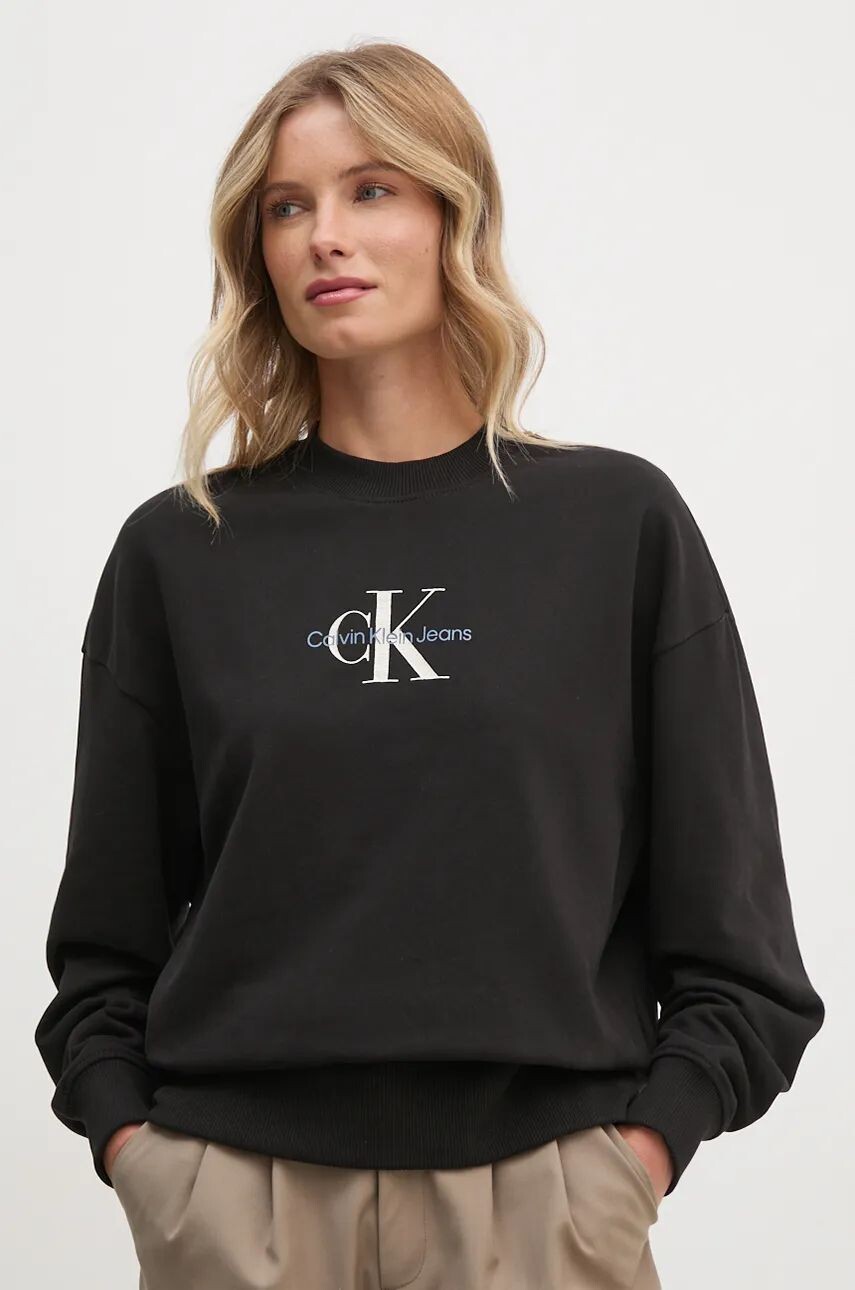 

Хлопковая толстовка Calvin Klein Jeans, черный