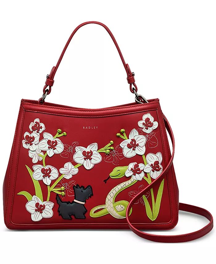 

Лунный Новый год 2025 Маленькая кожаная сумка через плечо Grab Radley London, красный