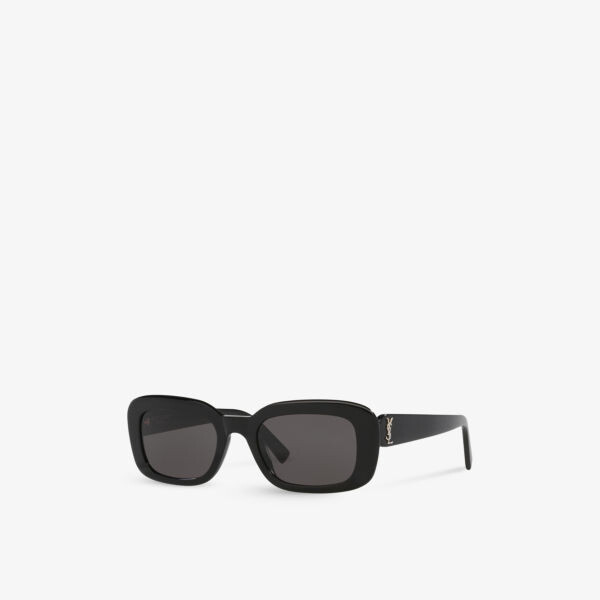 Солнцезащитные очки SLM130 в квадратной оправе из ацетата Saint Laurent, черный — фото 2