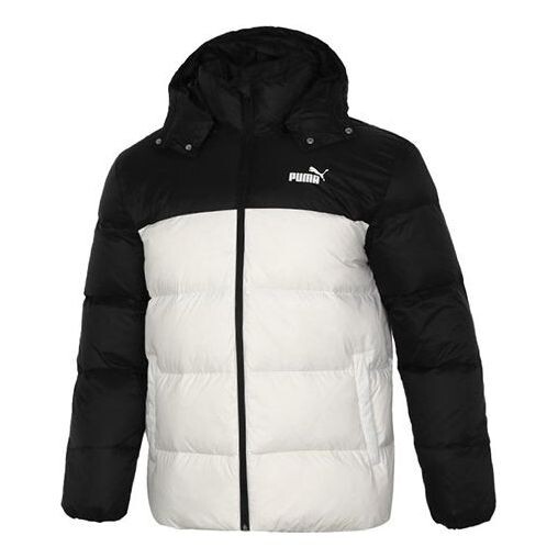 

Куртка detachable hoodie down jacket 'white black' Puma, белый