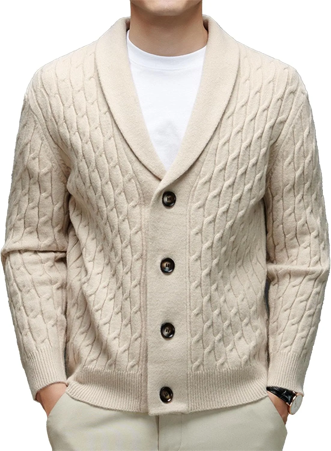 

Мужской кардиган свитер slim retro jacquard Maiyifu-GJ