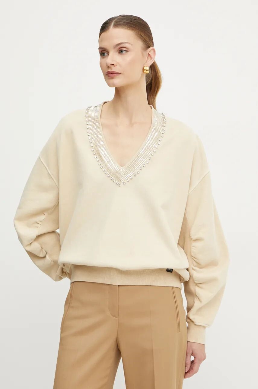 

Толстовка Pinko из хлопка, бежевый