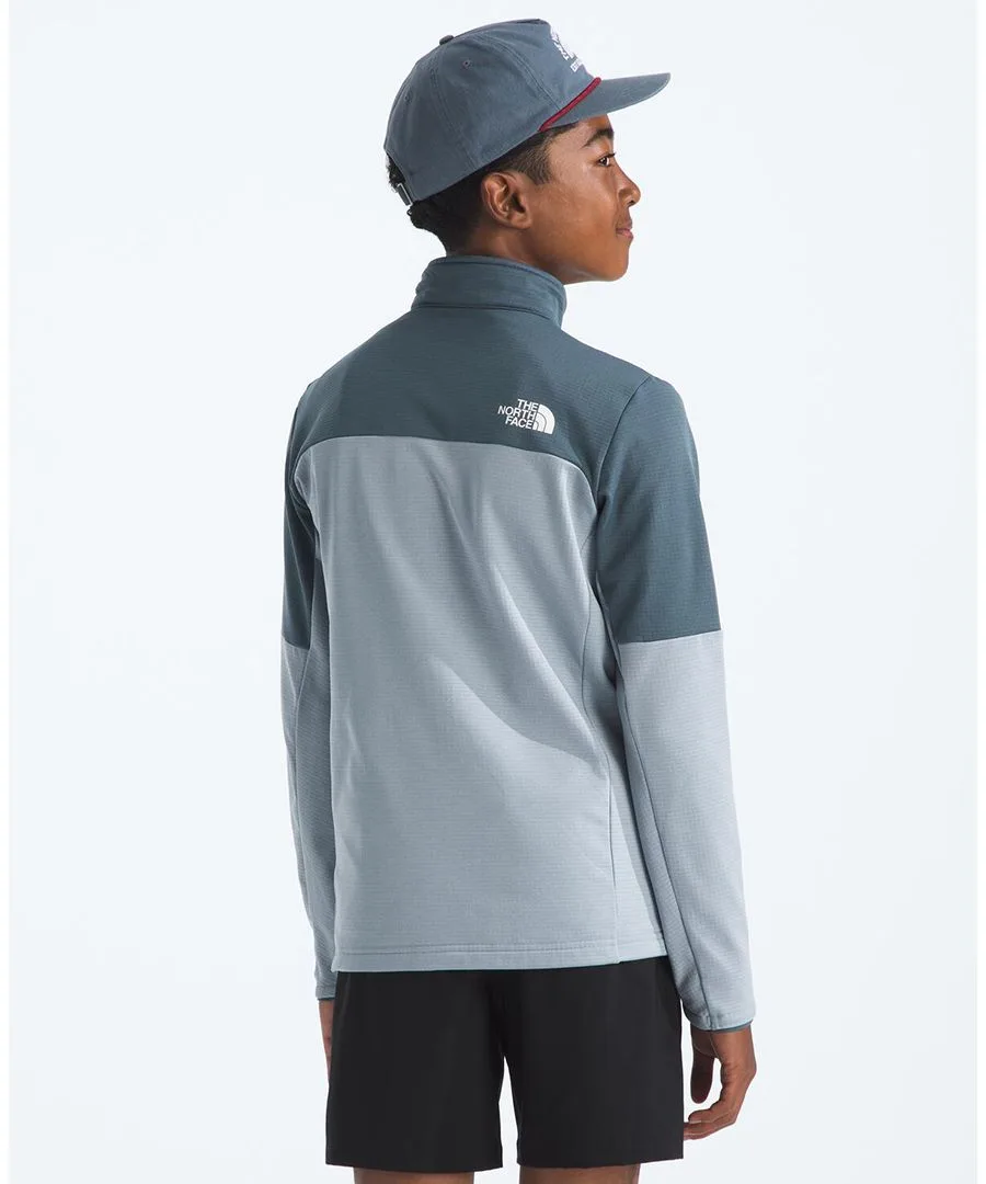 Детская куртка 7-20 лет, воротник-стойка, на молнии The North Face, светлый-серый — фото 3