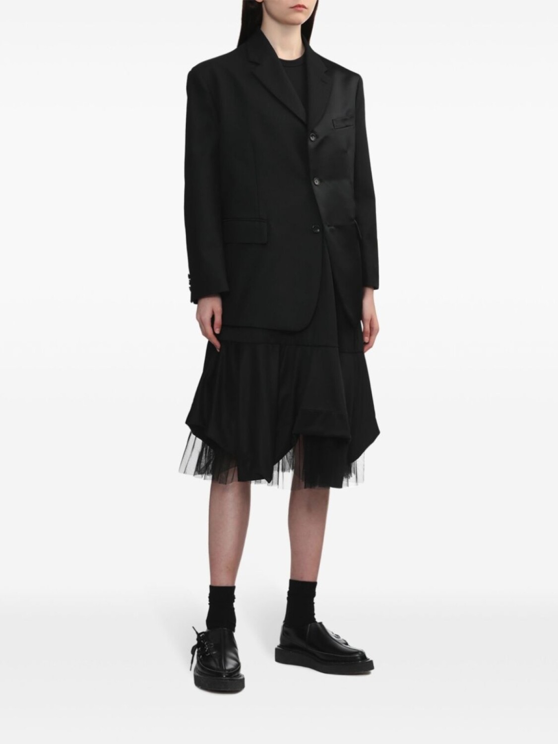 Однобортный пиджак с заостренными лацканами Comme Des Garçons Comme Des Garçons, черный — фото 2