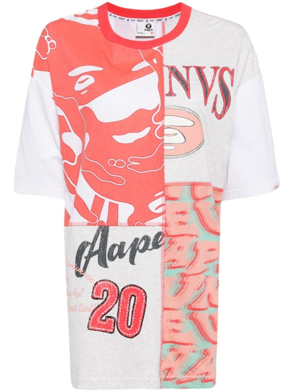 

AAPE BY *A BATHING APE футболка с графичным принтом, розовый