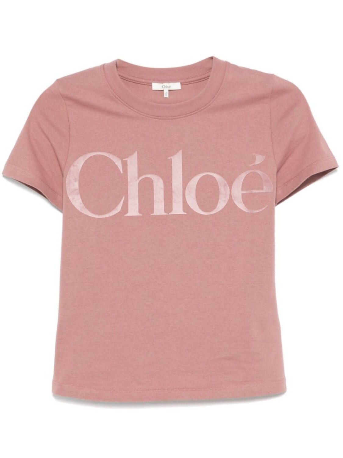 

Chloé футболка с логотипом, розовый