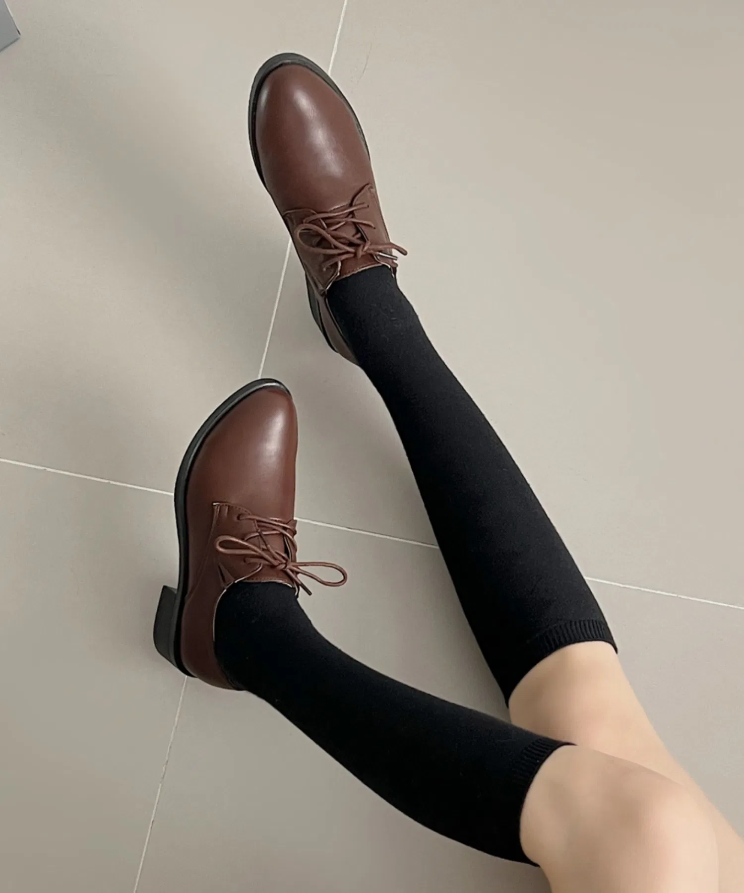 Унисекс туфли оксфорды Shoes in Closet 7633 тёмно-коричневые