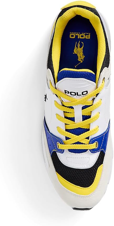 Кроссовки POLO RALPH LAUREN Trackster 200, White/Black/Royal/Yellow — фото 3