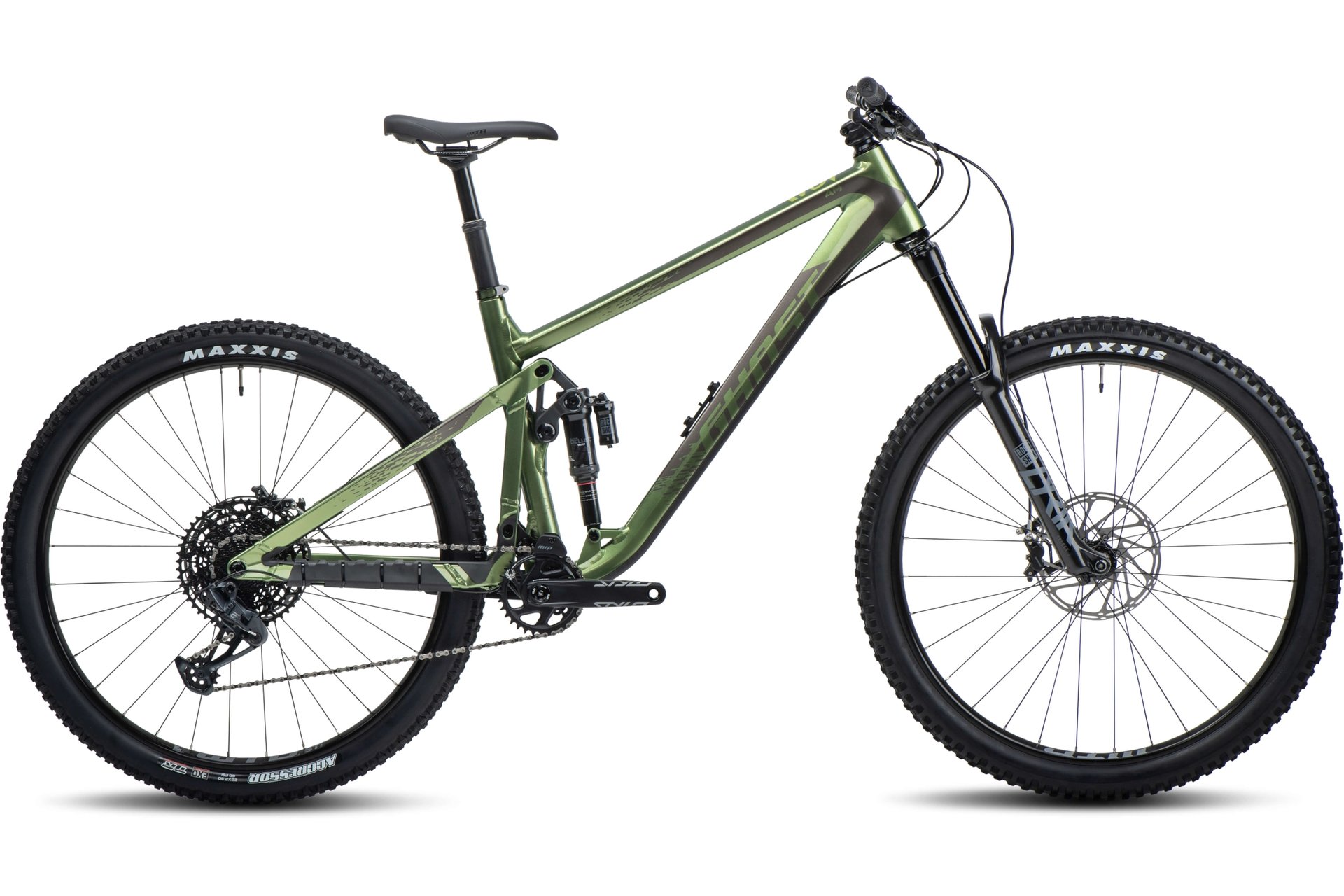 

Горный велосипед Ghost Riot am al universal - 29 дюймов - fully, grün | olive/warm stone - glossy