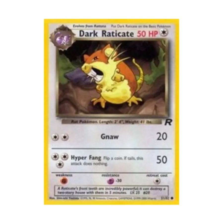 

CCG Темный Ратикейт (C) #51, Pokemon - Team Rocket - Singles