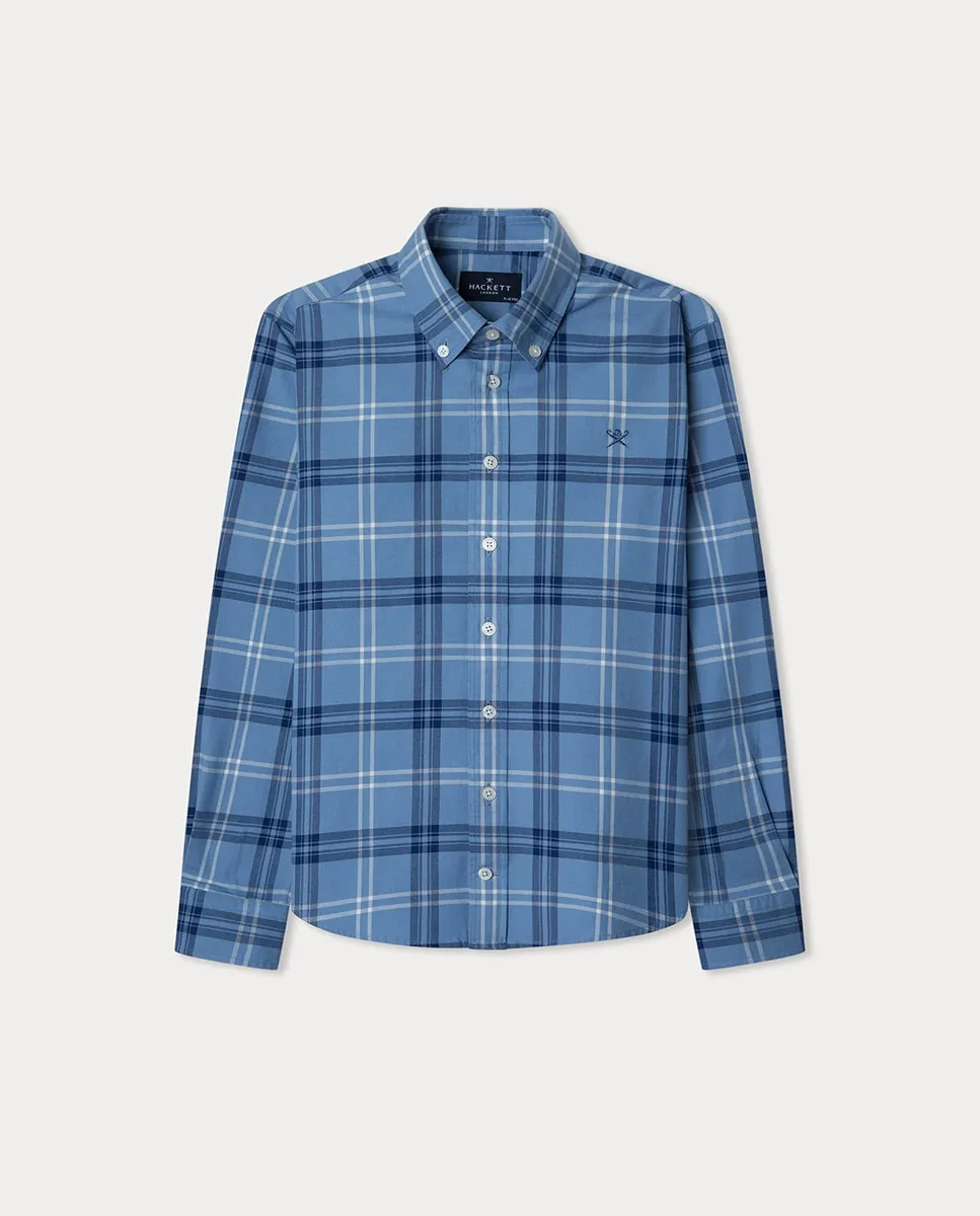

Клетчатая детская рубашка Hackett, синий