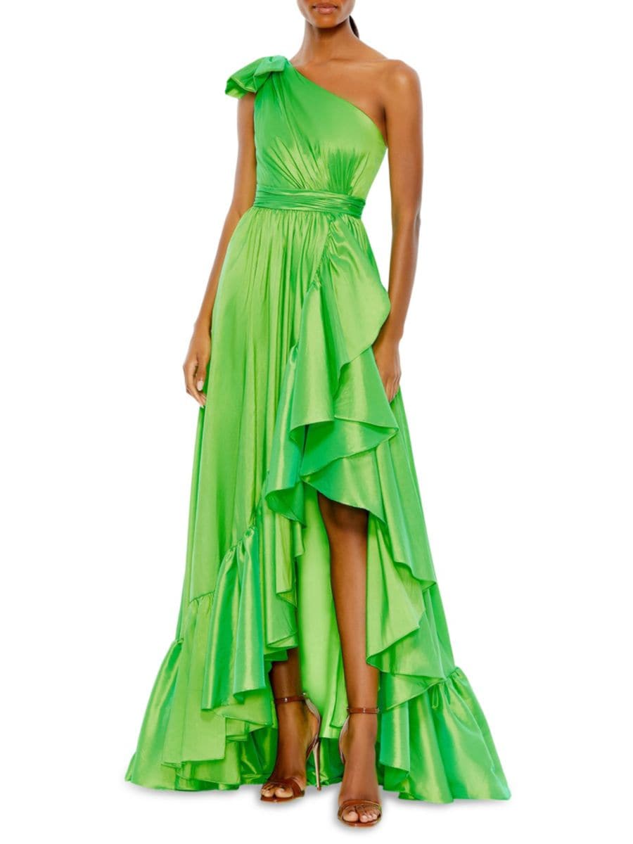 

Платье с рюшами Mac Duggal, цвет Spring Green