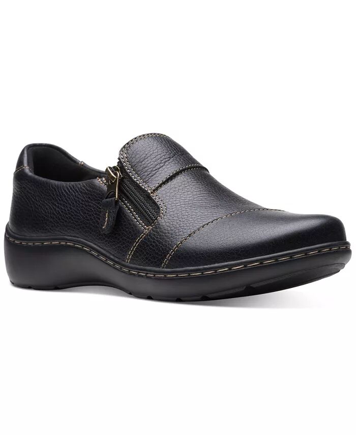 Женские балетки Cora Harbor Zip Clarks, черный