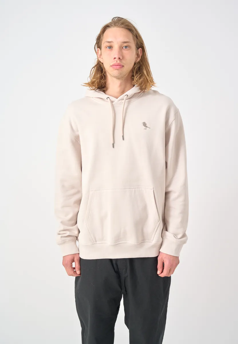 

Толстовка Cleptomanicx с капюшоном "Embro Gull Mono", с небольшой вышивкой логотипа, цвет Ecru