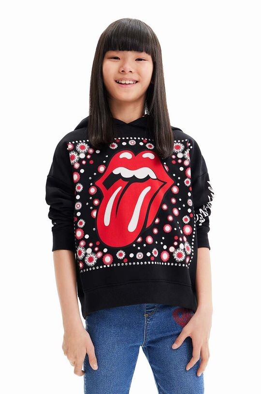 

Детская хлопковая толстовка Desigual 23WGSK08 SWEAT LONG SLEEVE, черный