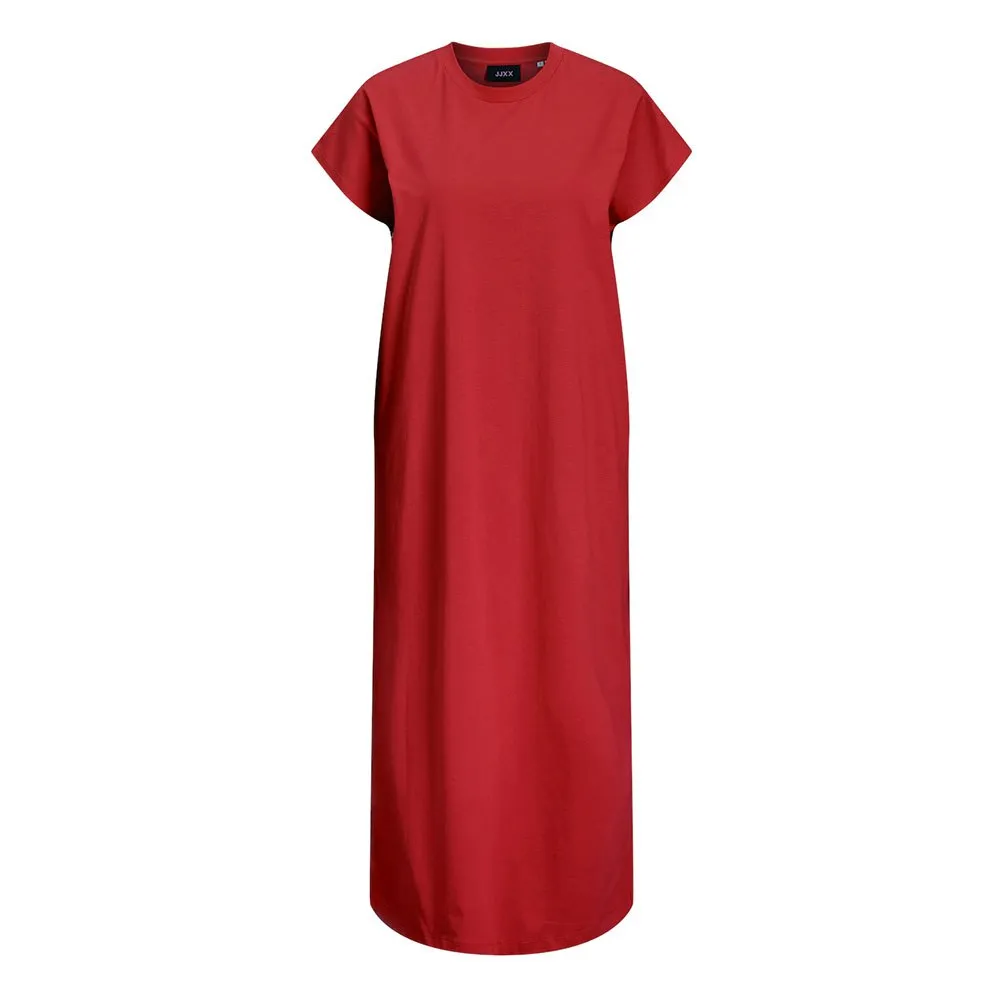 

Платье Jack & Jones Astrid Boxy JJXX short sleeve midi, красный