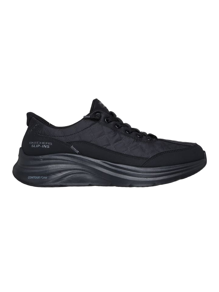 Низкие кеды Skechers Slip-ins: Contour Foam - Cozy Fit, черный цвет Skechers — фото 2
