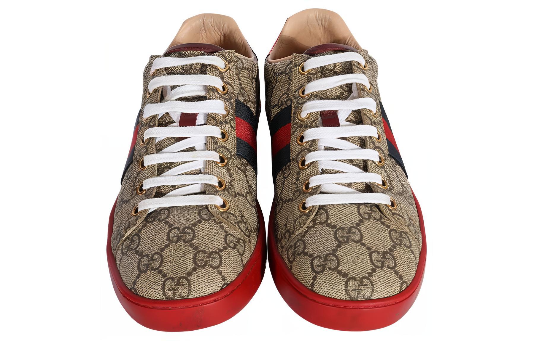Женская футболка Ace Gg Supreme 'Brown' Women's GUCCI — фото 3