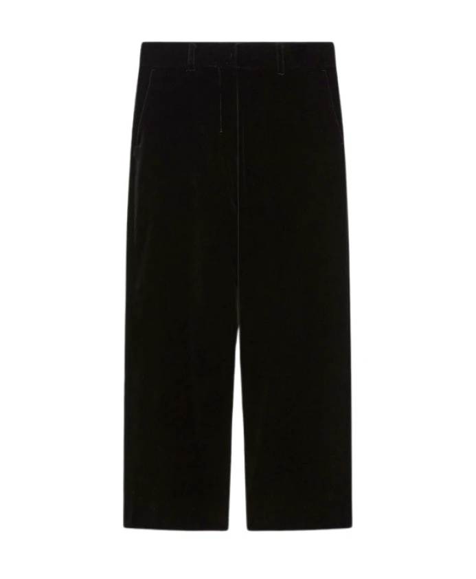 

Велюровые брюки с широкими штанинами и карманами. Max Mara, черный