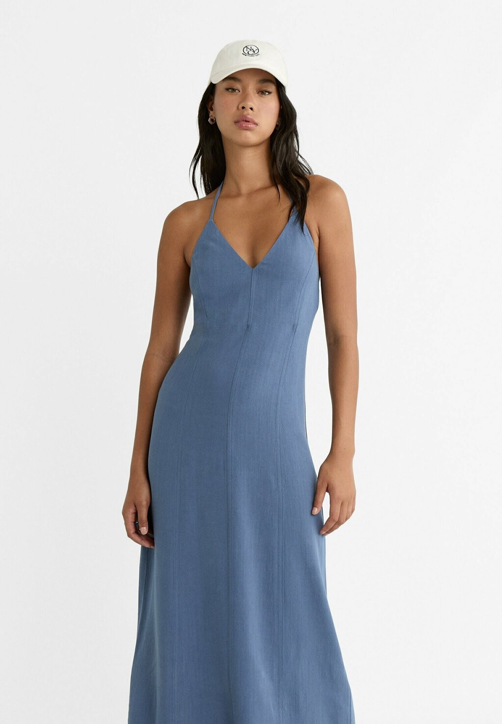 

Повседневное платье HALTER Stradivarius, синий