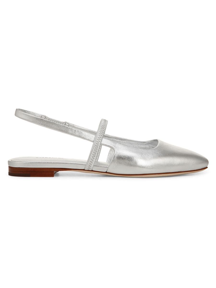 Туфли Bernice Leather Slingback Vince, серебряный