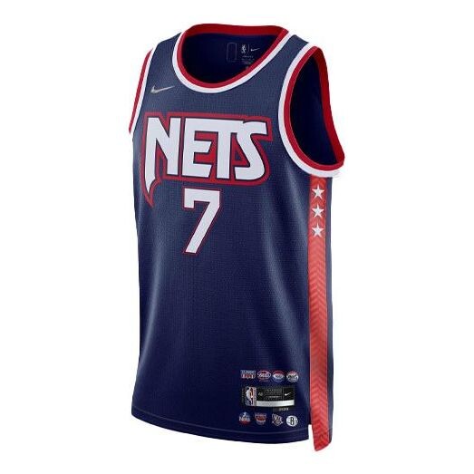 

Майка Men's Nike NBA 75 Anniversary Retro Basketball Jersey/Vest SW Fan Edition Brooklyn Nets Durant No. 7 Navy Blue, синий