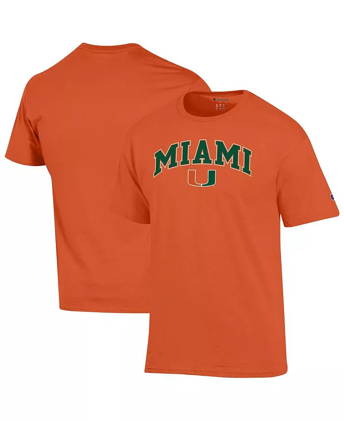 

Мужская футболка Miami Hurricanes с арочным логотипом, оранжевая Champion