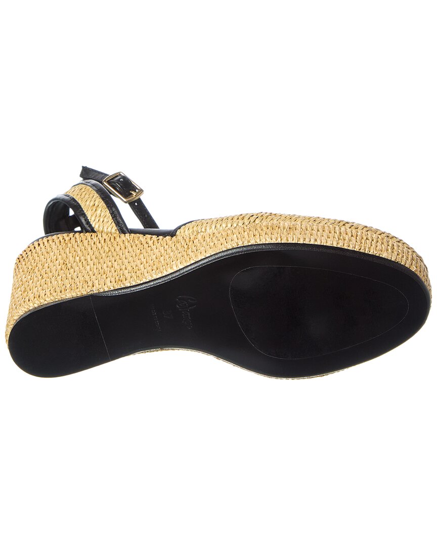 Сандалии из рафии и кожи Castañer Cass Wedge Sandal, коричневый — фото 4