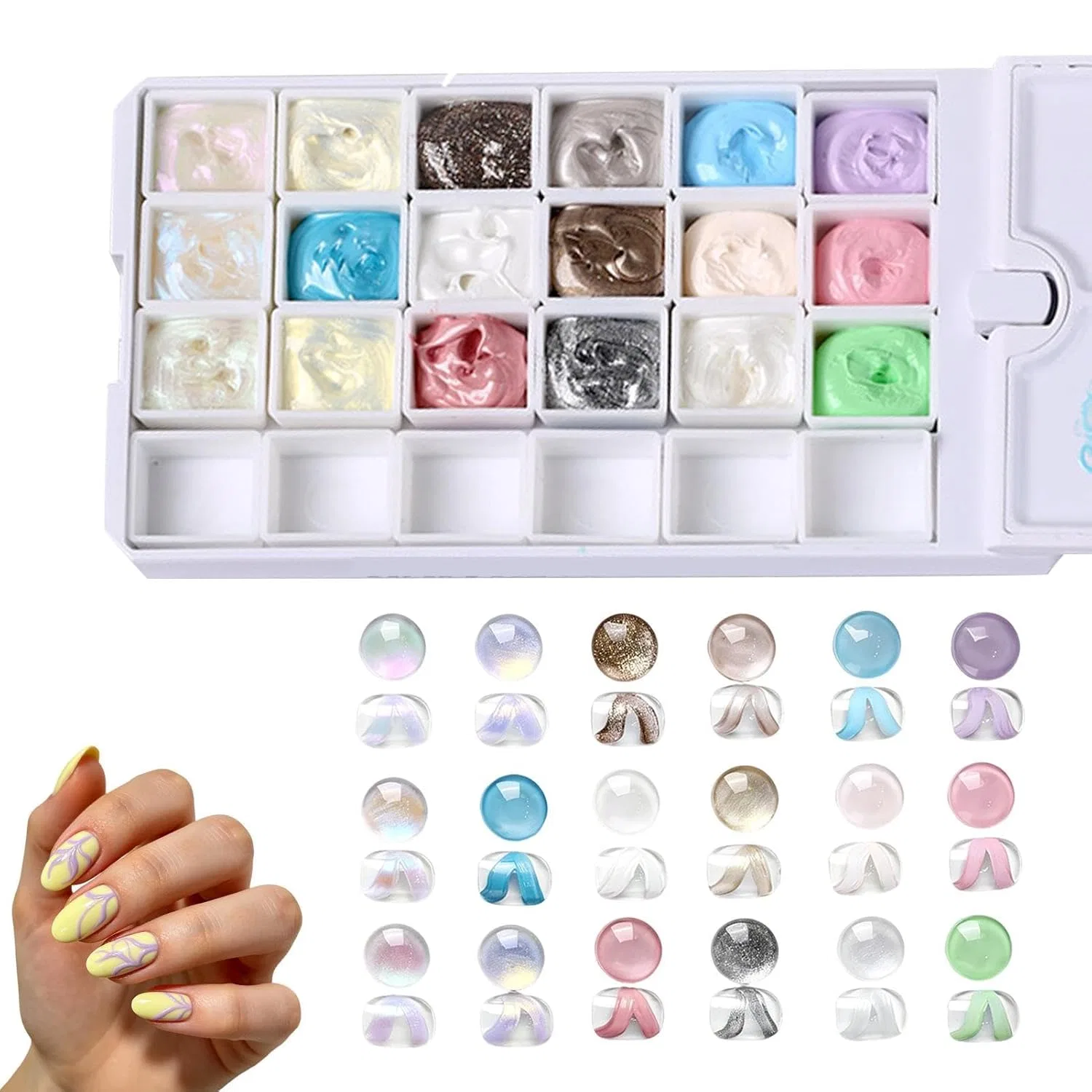 Палитра гель-лаков Patting Gel для градиента Qiaonan