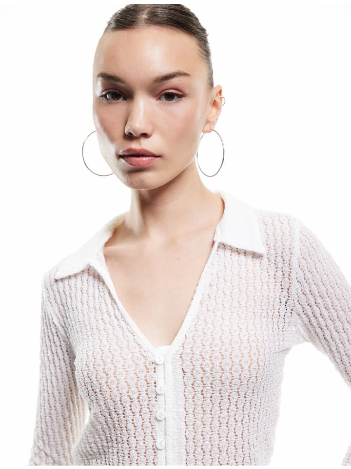 

Футболка LS белого цвета KOTON