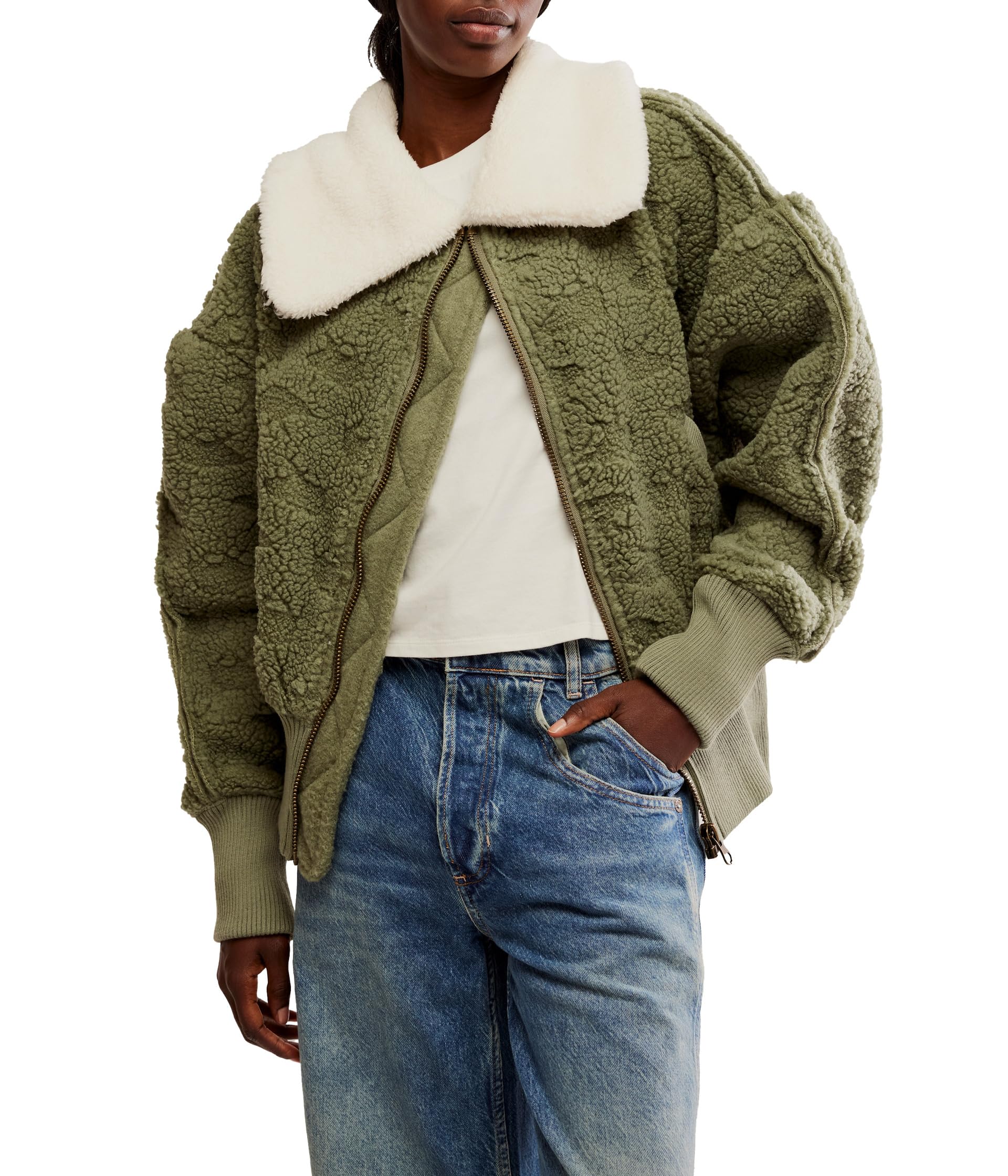 

Свитер Free People Cozy Up Cardi, Crystal Kelp Combo