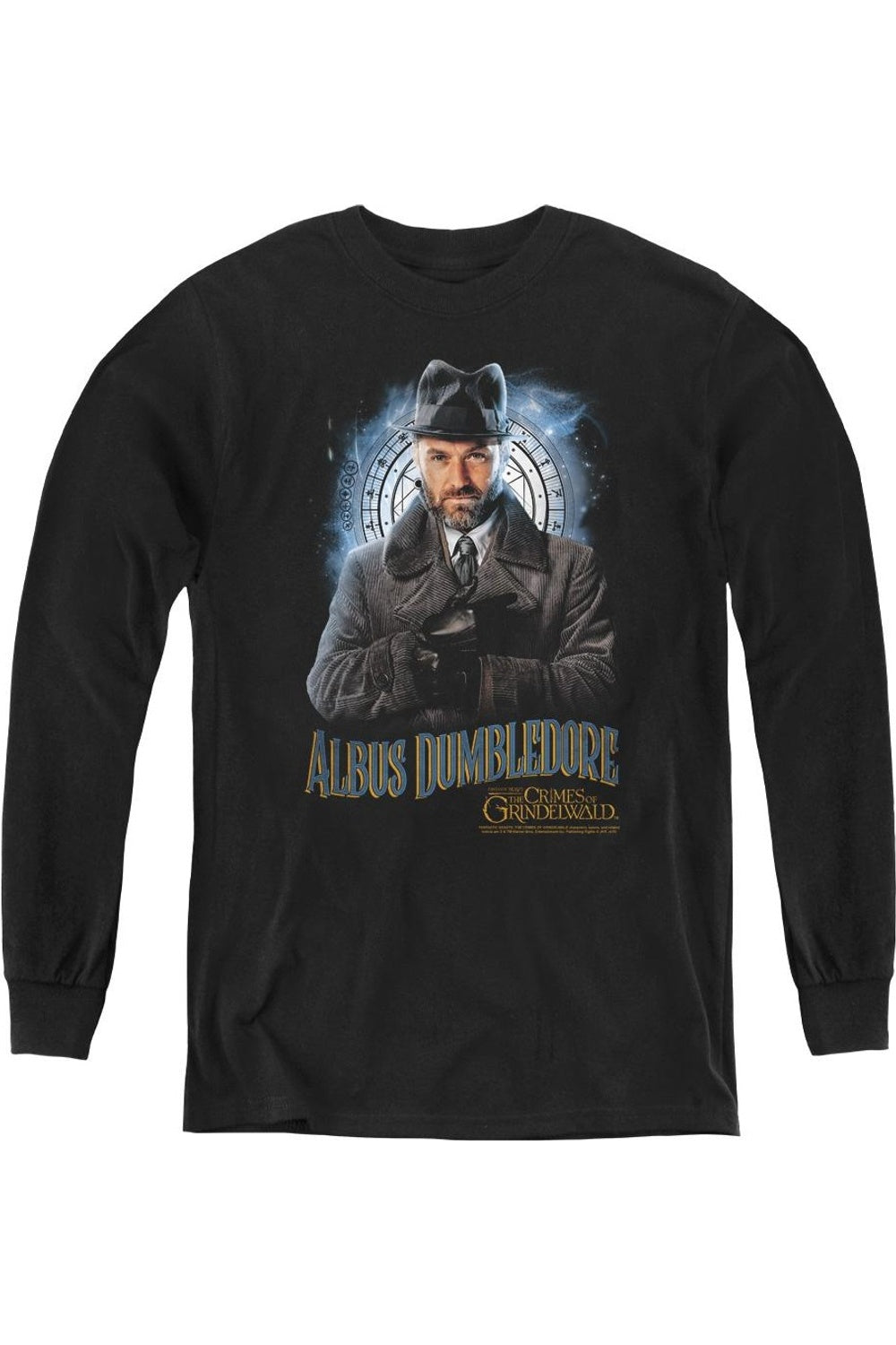 

Фантастические твари 2: Футболка с длинным рукавом "Молодой Дамблдор" Gildan, черный