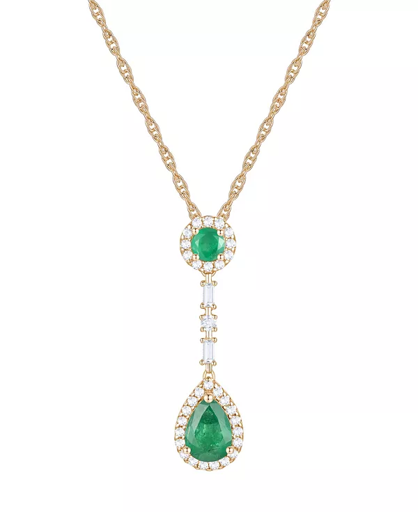 

Ожерелье-Лариат длиной 18 дюймов с рубинами (1-1/6 карата) и бриллиантами (1/4 карата) из 14-каратного золота Macy'S, emerald