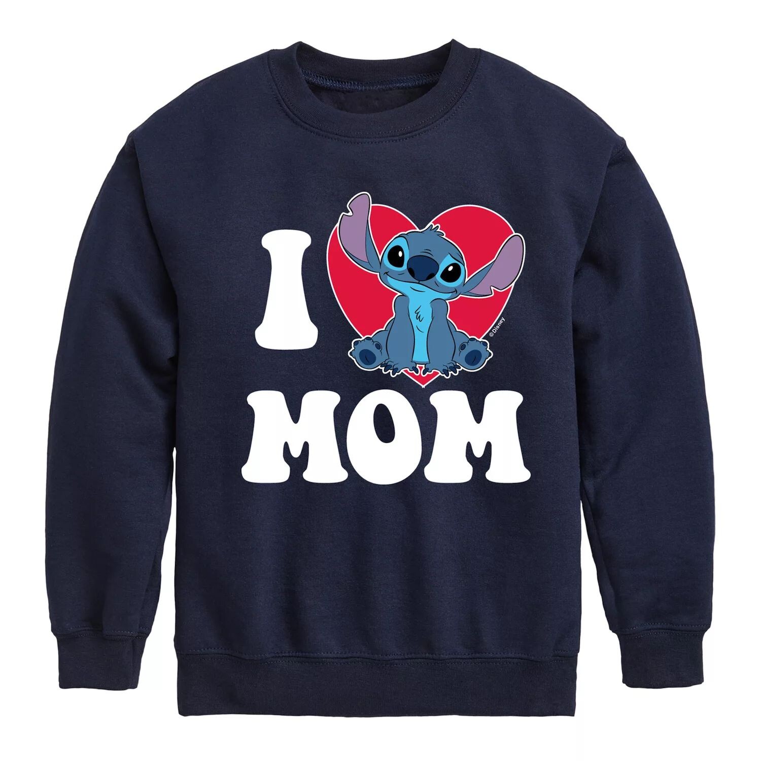 

Флисовый пуловер с рисунком «I Love Mom» для мальчиков 8–20 лет Disney's Lilo & Stitch Disney, синий