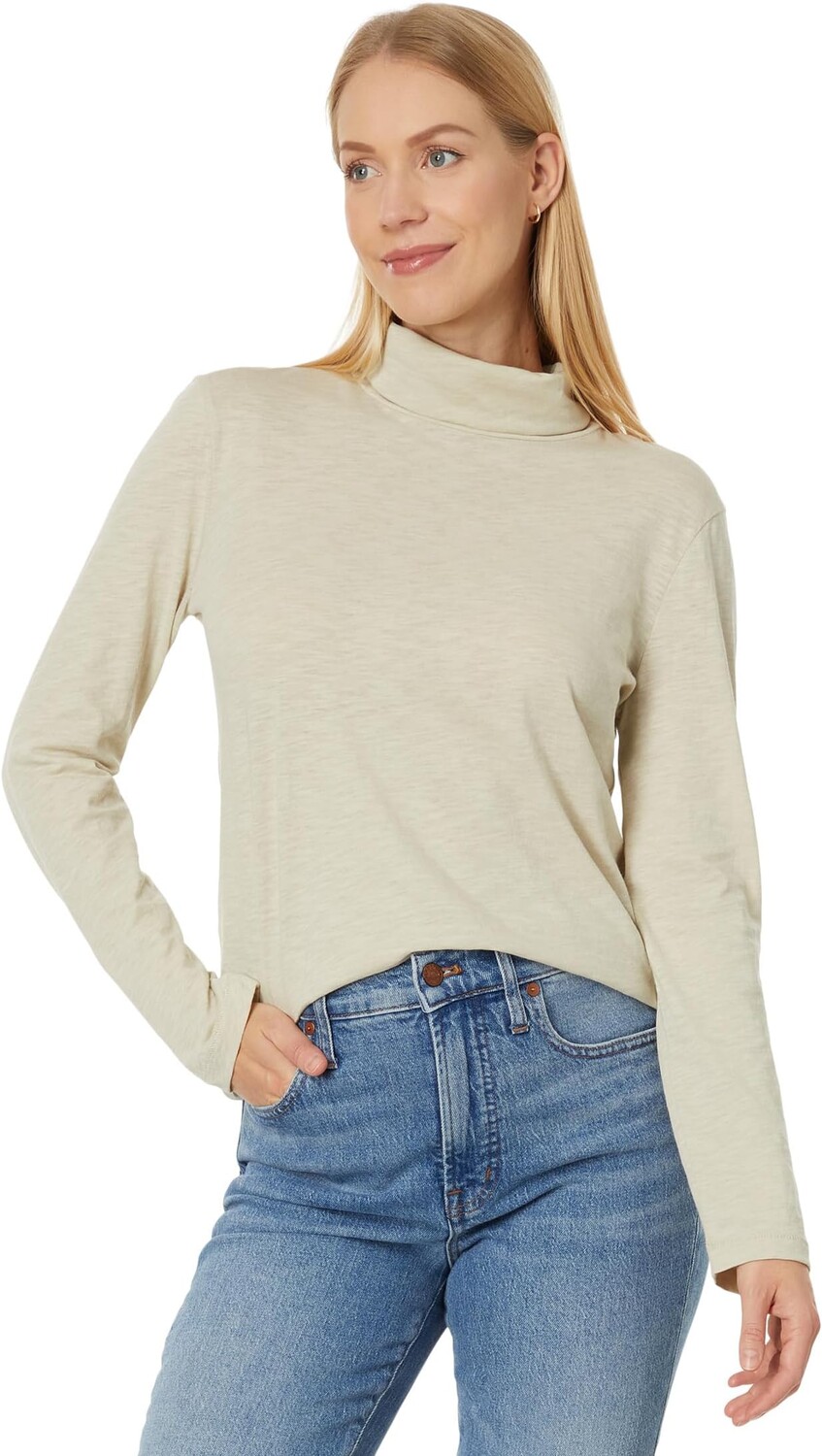 

Хлопковая водолазка Whisper Madewell, цвет Sunfaded Sage