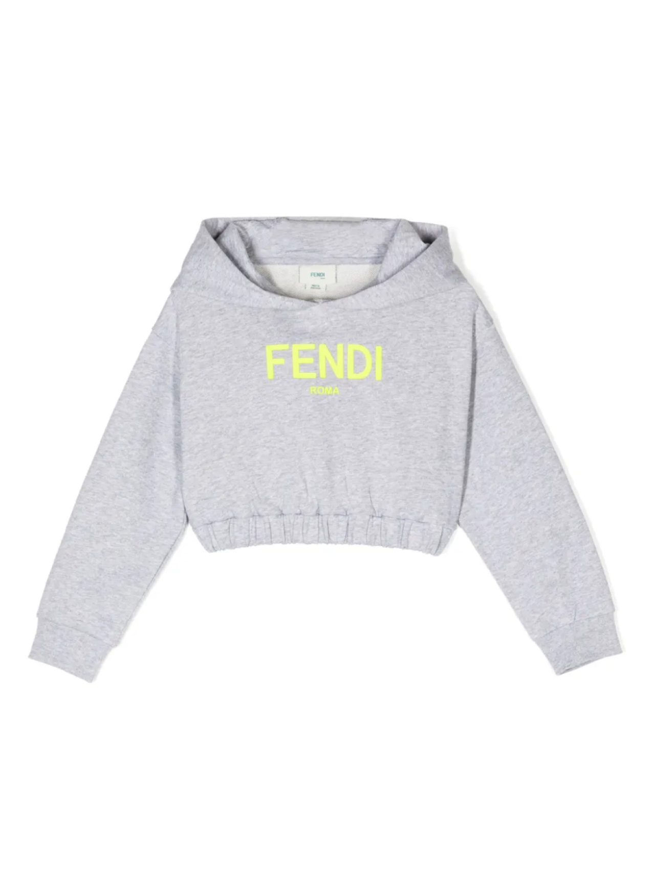 

Флисовое худи с логотипом Fendi Kids, серый