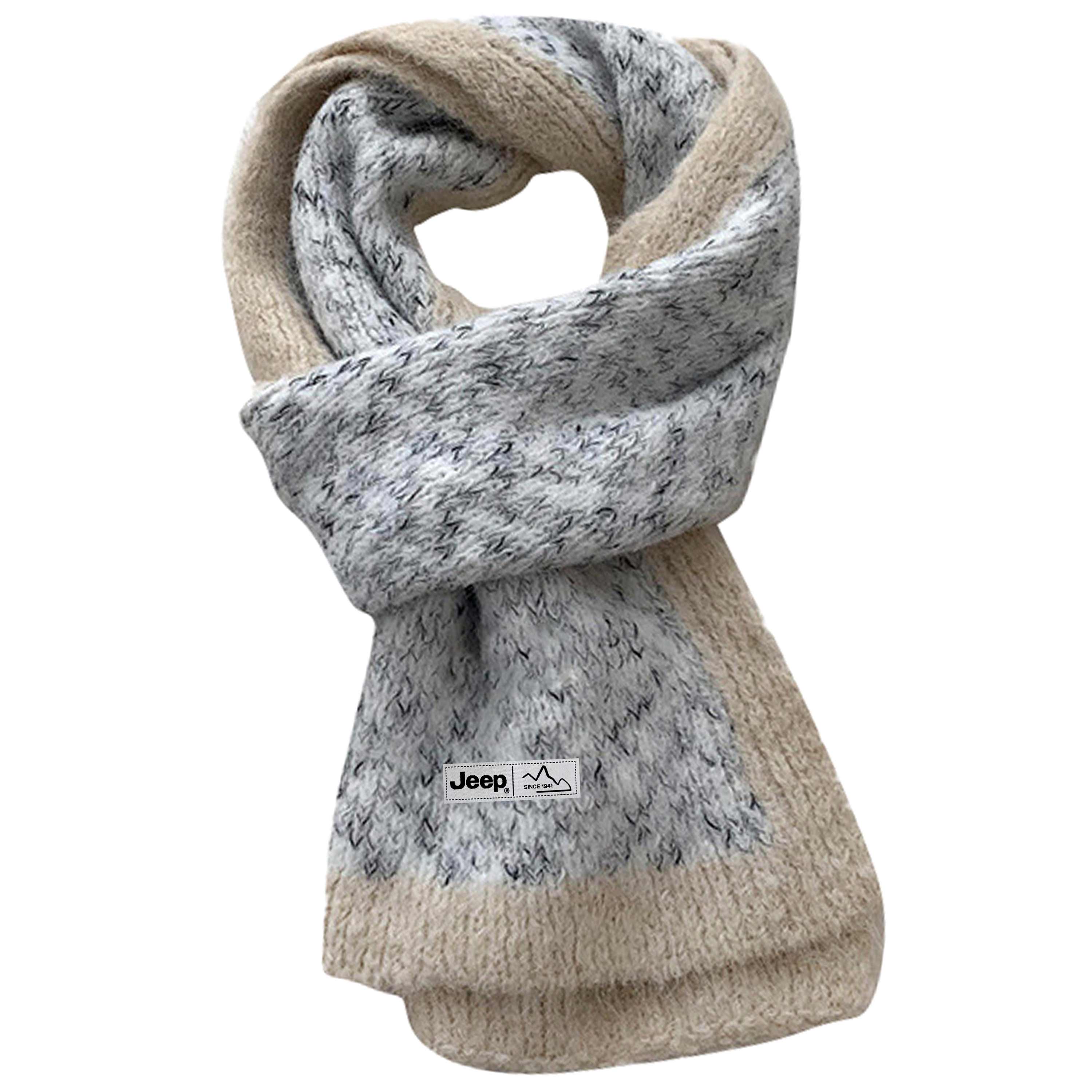 

Шарф из полиэстера Unisex Jeep, milkshake белый