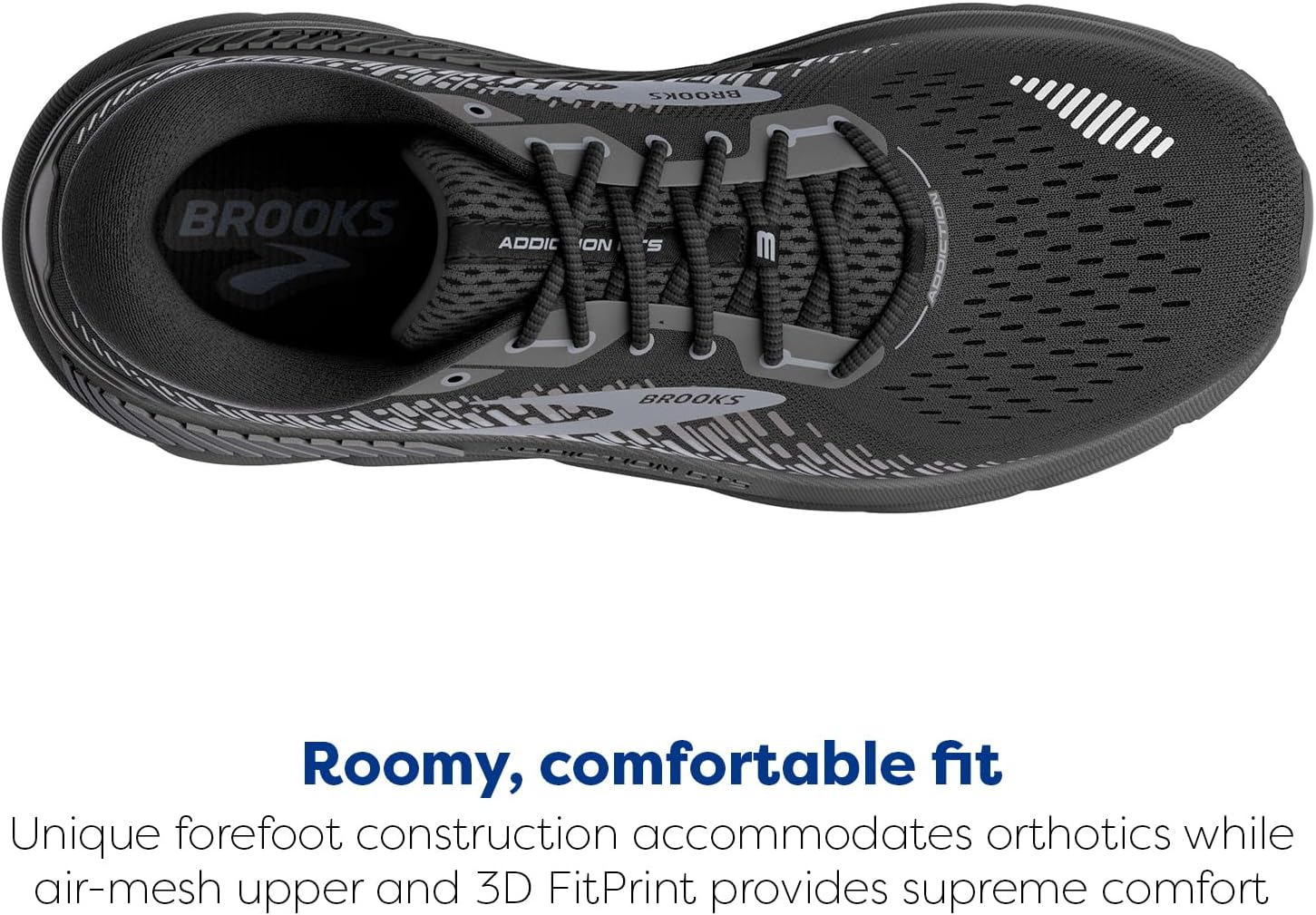 Мужские кроссовки для бега Brooks Addiction GTS 15 с поддержкой, черный — фото 4