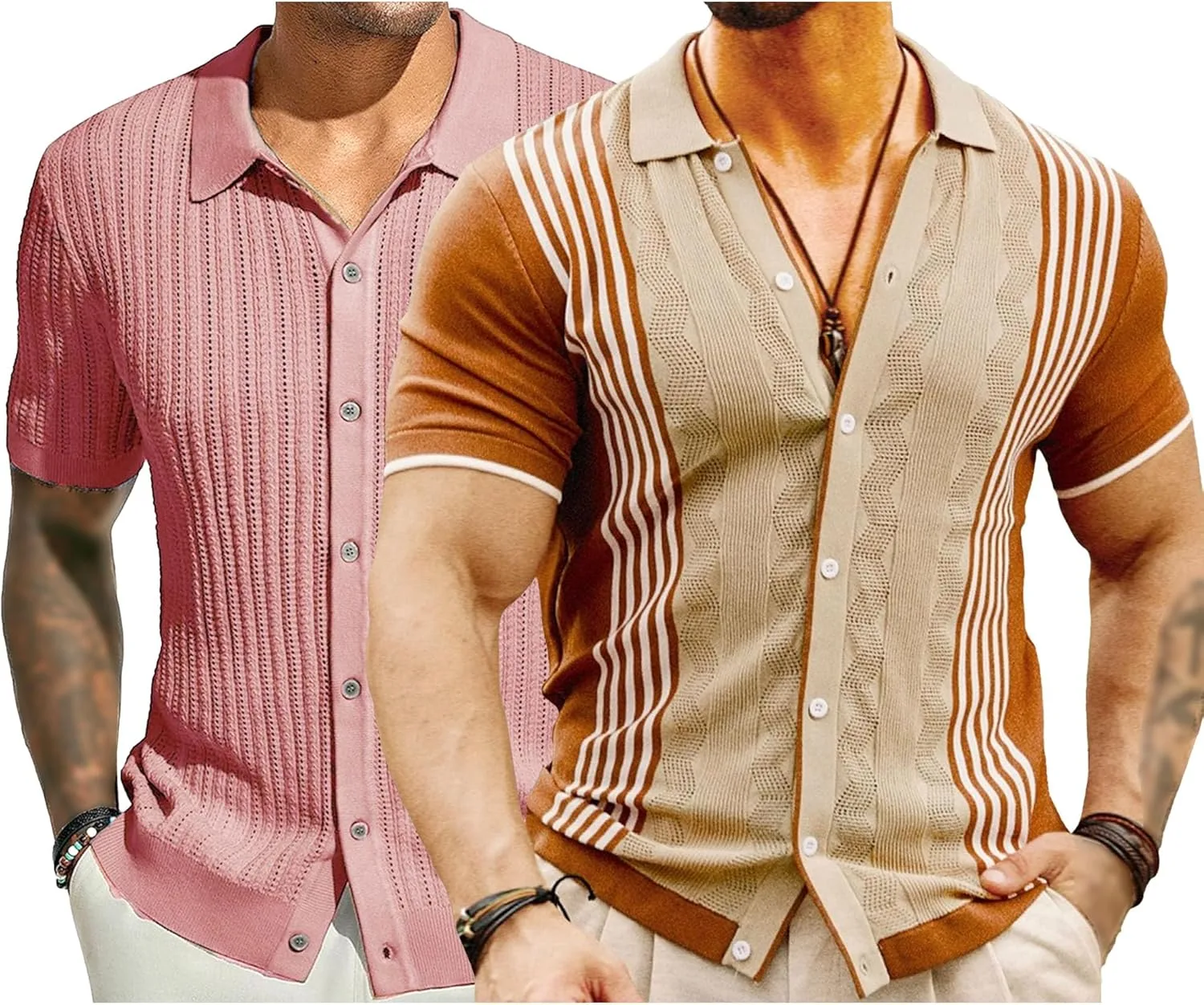 

Мужская футболка с коротким рукавом и лацканом QOAAIE