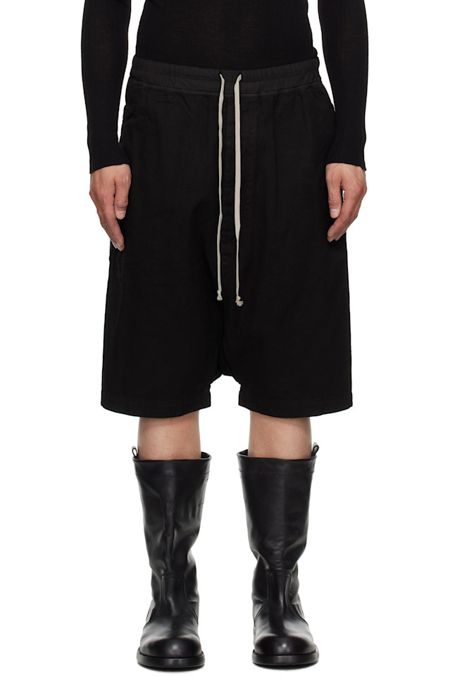 

Шорты Hollywood с кулиской и карманами-кенгуру Rick Owens Drkshdw, черный