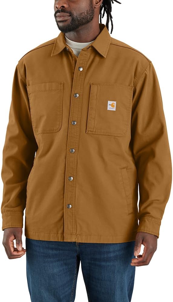 

Carhartt мужская огнестойкая рубашка Jac из прочного гибкого полотна, Carhartt Brown