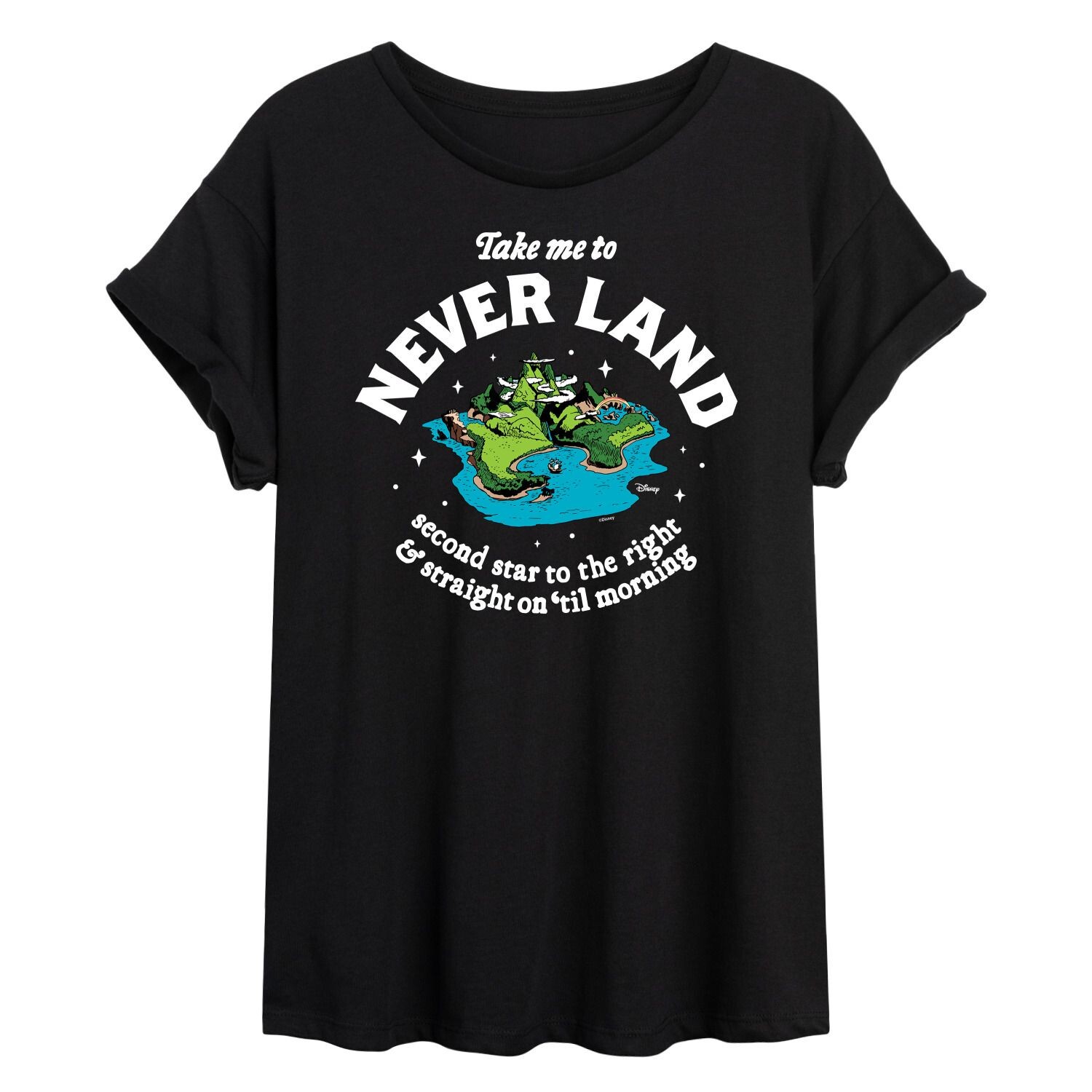 

Футболка с струящимся рисунком Disney's Peter Pan Juniors Never Land Disney