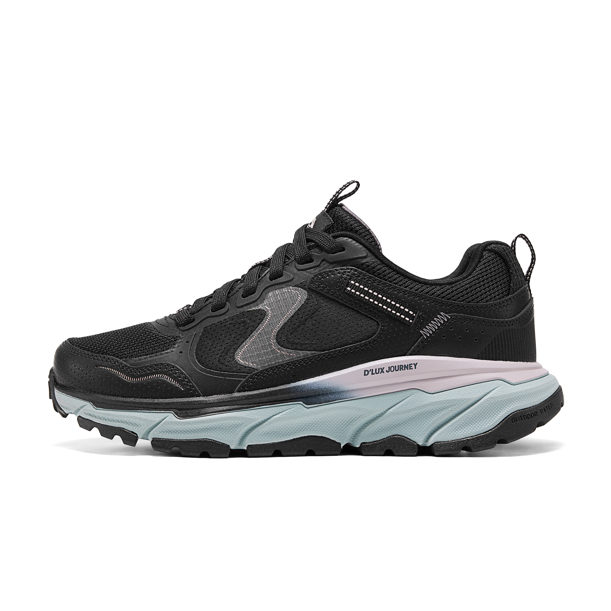 Женские походные кроссовки Skechers D'LUX JOURNEY низкие, черно-зеленый