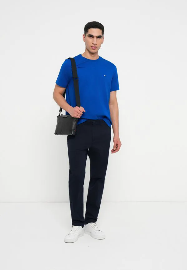 Футболка с круглым вырезом и вышивкой флага, базовая футболка Tommy Hilfiger, Vibrant Indigo — фото 2