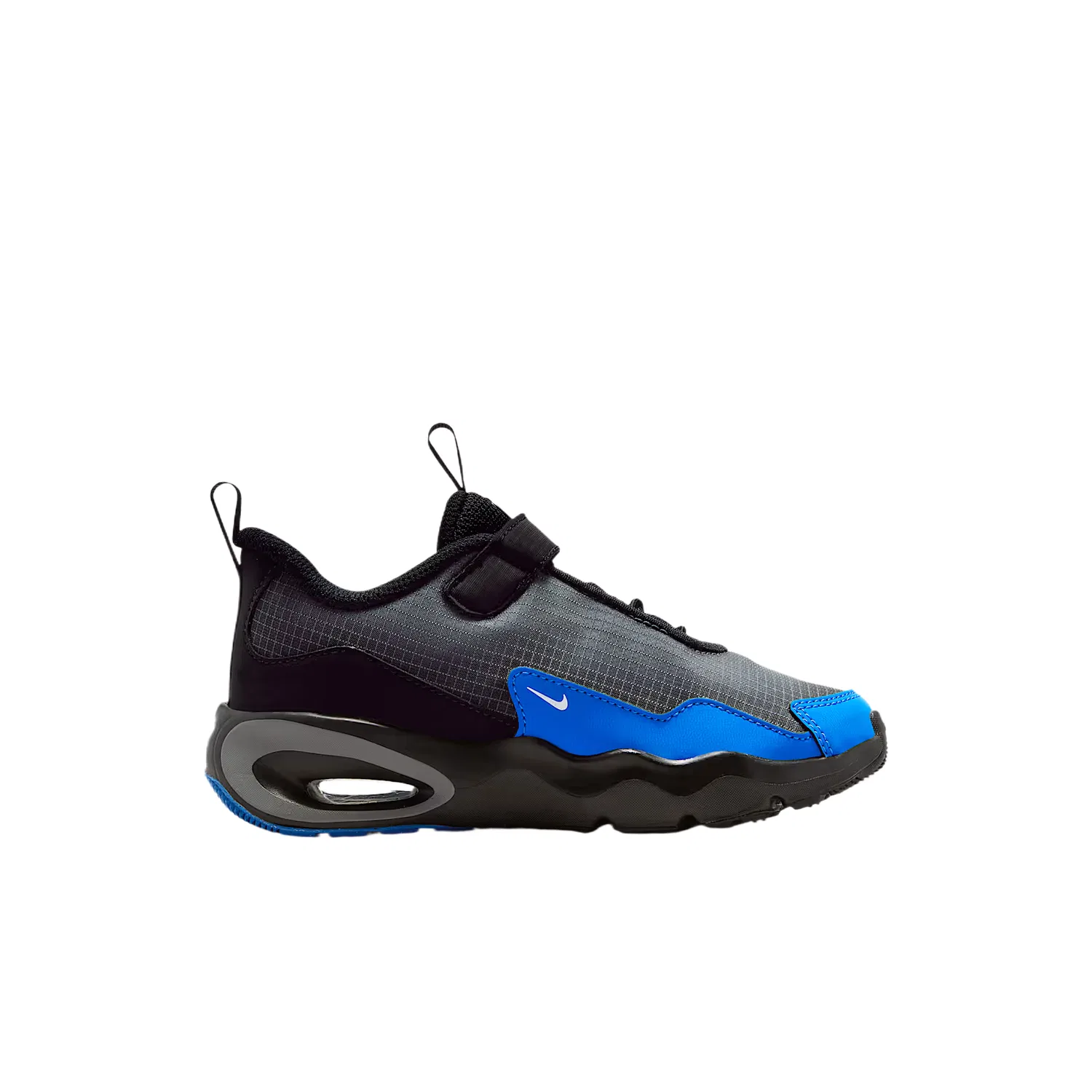 Детские кроссовки из искусственной кожи дышащие низкие Nike, Smoke Gray/Black/Blue Crystal/White — фото 3