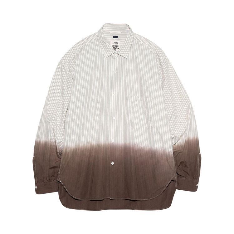 

Рубашка nanamica Regular Collar Wind Shirt 'Beige', желто-коричневый