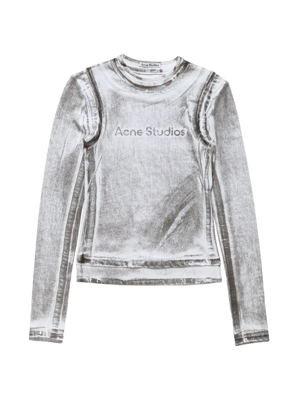 Лонгслив с логотипом Acne Studios, белый