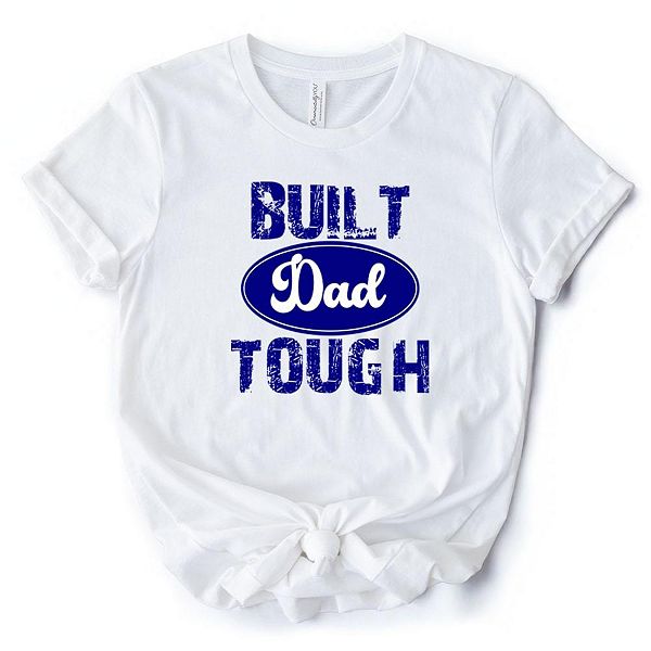 

Футболка Built dad tough, белая Ornamentallyyou