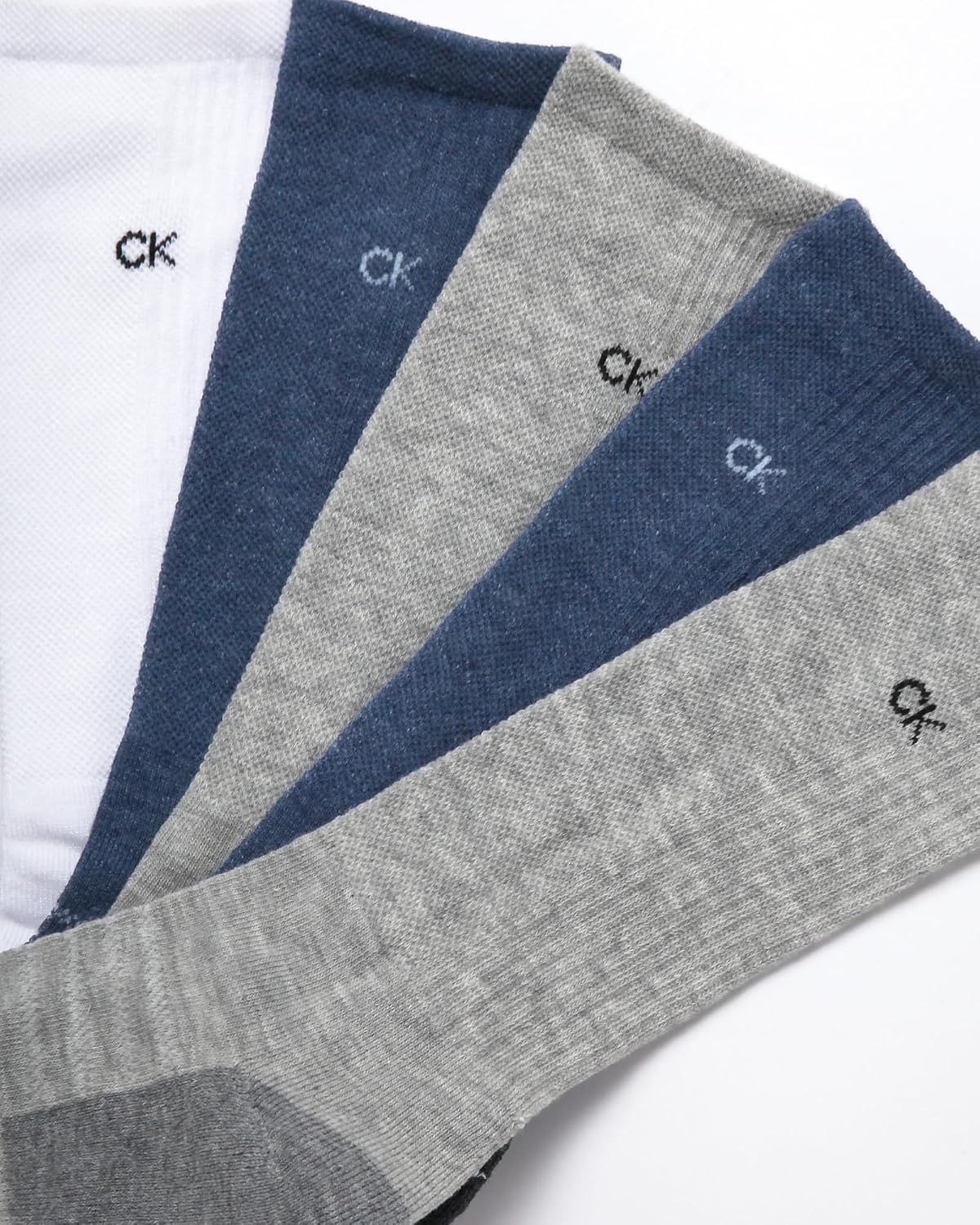 Мужские носки Calvin Klein Crew Socks - 10 пар дышащих спортивных носков с мягкой амортизацией для бега и спорта для мужчин, Blue Grey Multi — фото 4