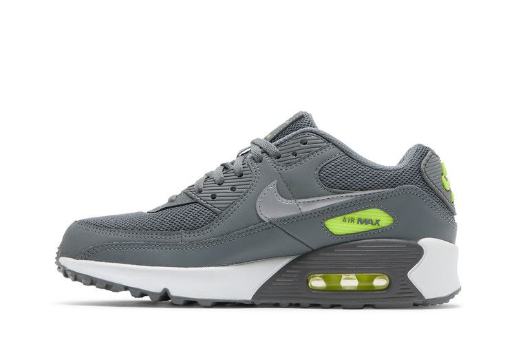 Кроссовки Nike Air Max 90 GS 'Smoke Grey Volt', серый — фото 4